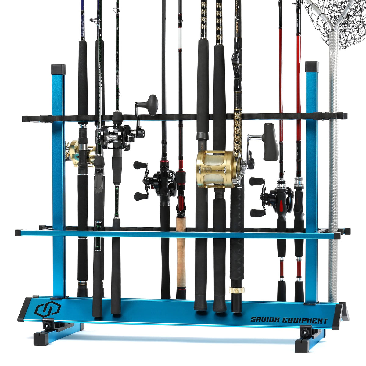 Savior Equipment Fishing Rod Rack Holder Organizer, 24-48 - Image 1