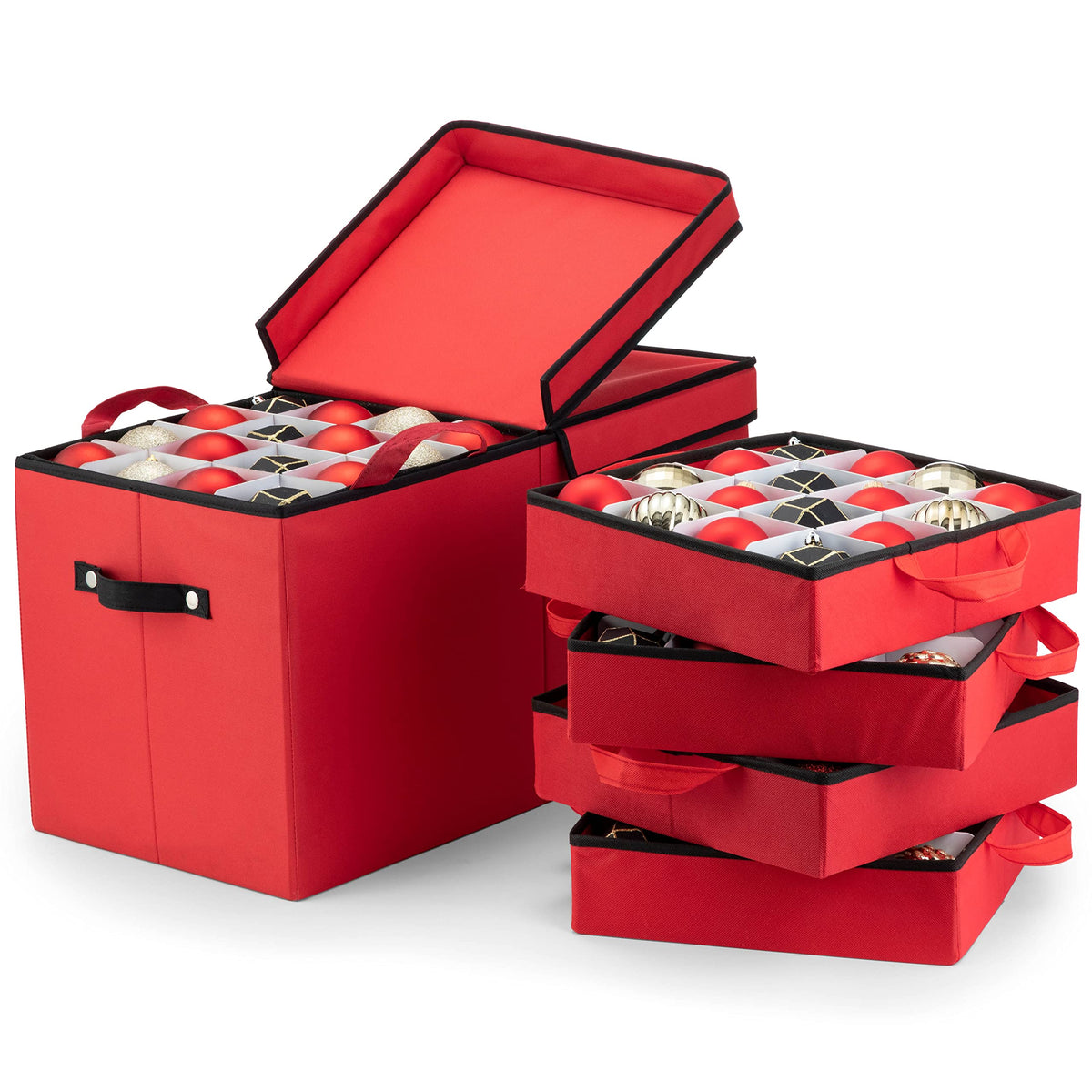 ZOBER Christmas Ornament Storage Box - Stores 128 3" - Image 1
