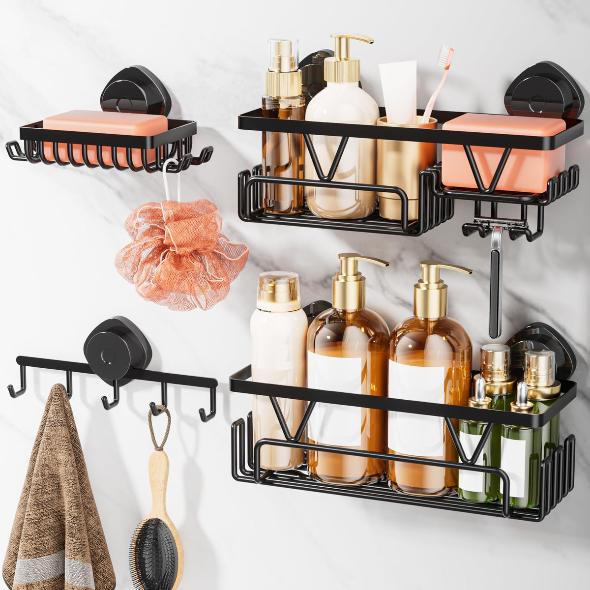 KEGII Shower Caddy Suction Cup, 4 Pack Suction Showe | All Products - Image 1