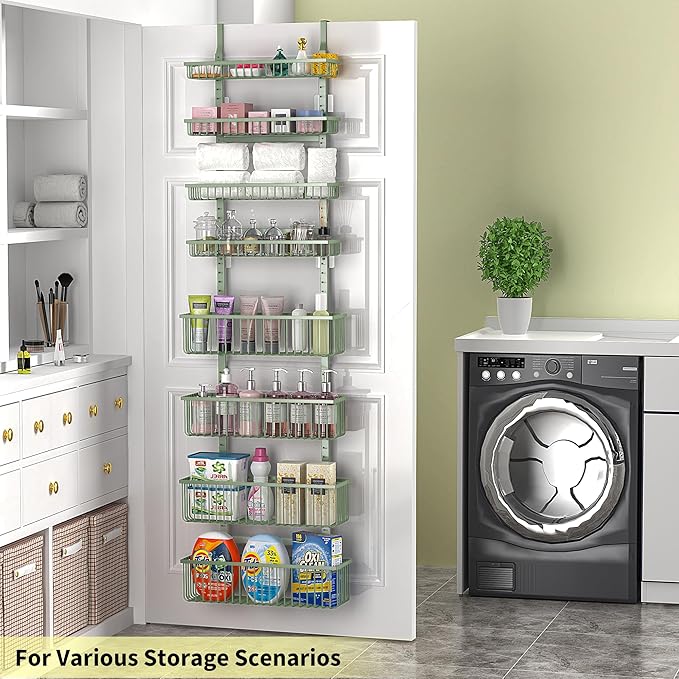 Over-the-Door Pantry Organizer — Sage Green