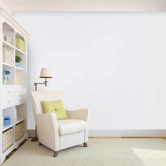 White Contact Paper - 15.7 x 300 Inch Peel and Stick Wallpaper, Matte White Wallpaper, Self Adhesive and Removable Decorative Contact Paper for Cabinets,Stand Liner, Table and Door Makeover Decor