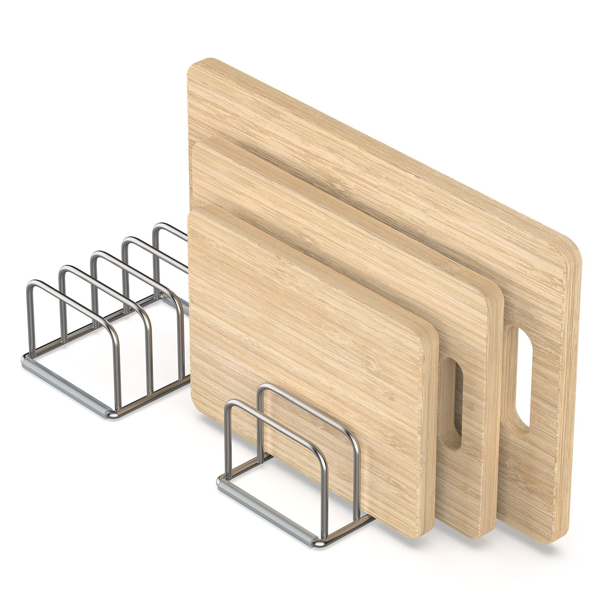 KORRTFID Cutting Board Holder, 2PSC Cutting Board Organizer Rack - Image 1