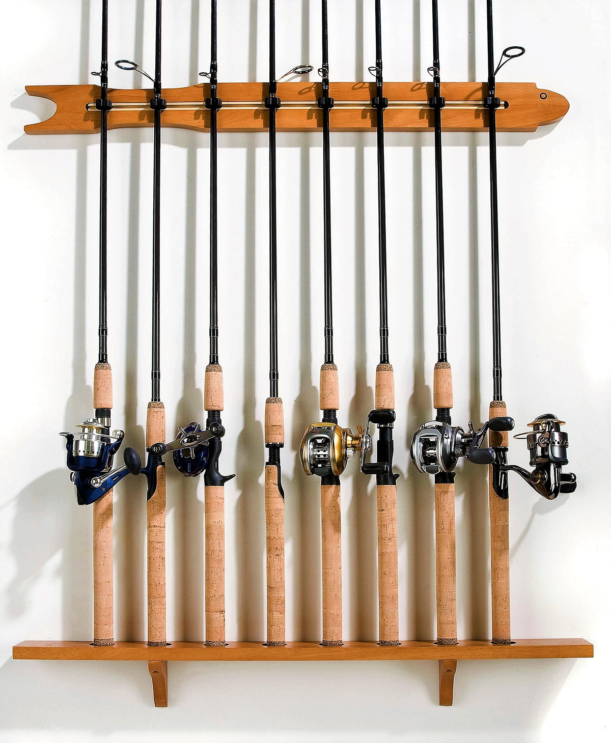 Modular Wall Rack for Fishing Rod Storage, Holds up to 8 - Image 1