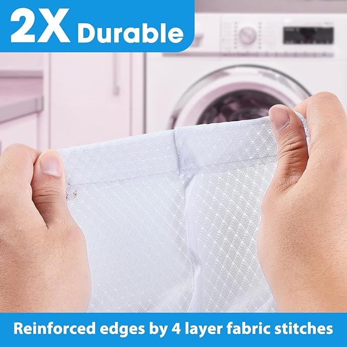 1Pack XL Heavy Duty Mesh Laundry Bag, Machine Washable Large Dirty Clothes Organizer with Drawstring, Fits Laundry Baskets or Hampers Essentials for Dorm, College, Travel, Camp, Sport - 24" x 36"
