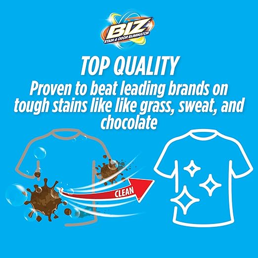 Biz Laundry Detergent Powder Booster, Stain & Odor Removal - 4-Pack, 60 Ounce Boxes