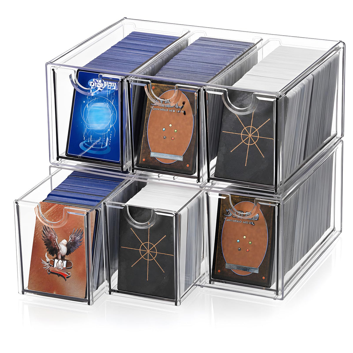 OwnMy Plastic Trading Card Storage Box with 6 Drawers - Image 1