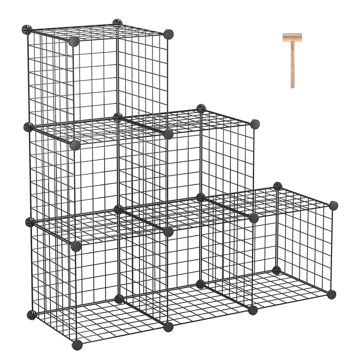 C&AHOME Wire Cube Storage, 6 - Cube Organizer Metal C Grids - Image 1