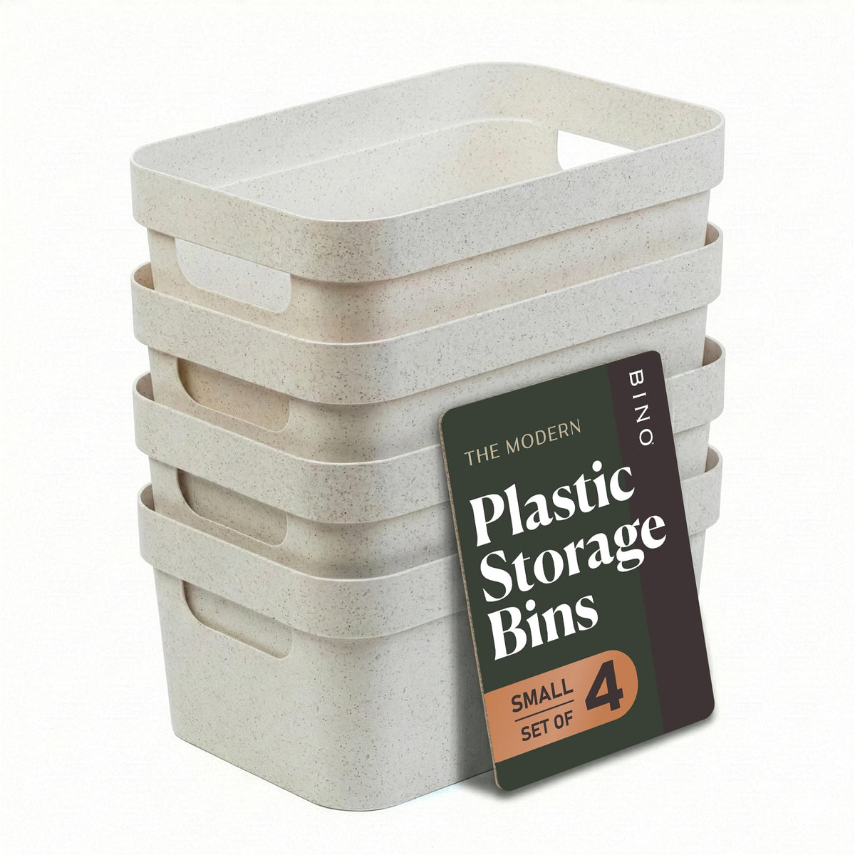 BINO | Plastic Storage Bins, 4 Liter - 4 Pack - Image 1