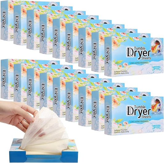 480 Count Dryer Sheets Bulk Fabric Softener Lavender Scent Plant Formula Organic Naturally Softens and Removes Static Cling