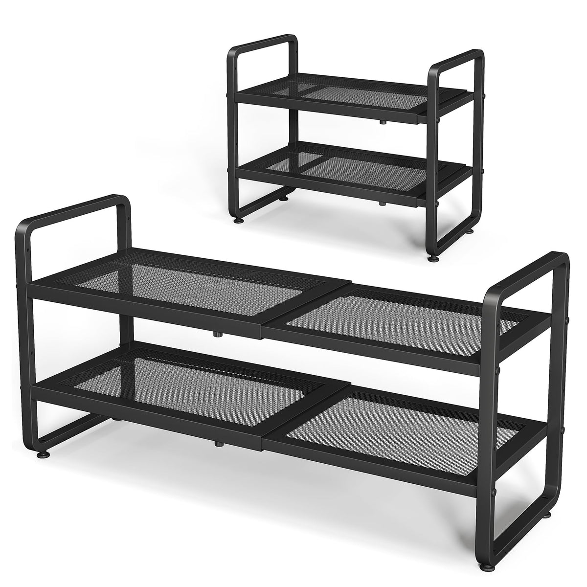 Expandable Metal Shoe Rack for Closet, Entryway & Garage - Image 1