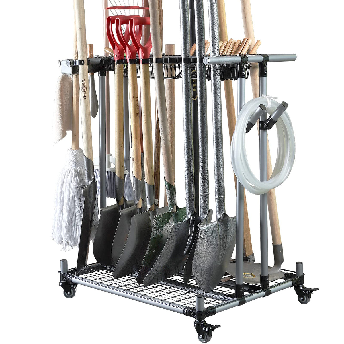 Heavy duty garden tool organizer garage storage holder - Image 1