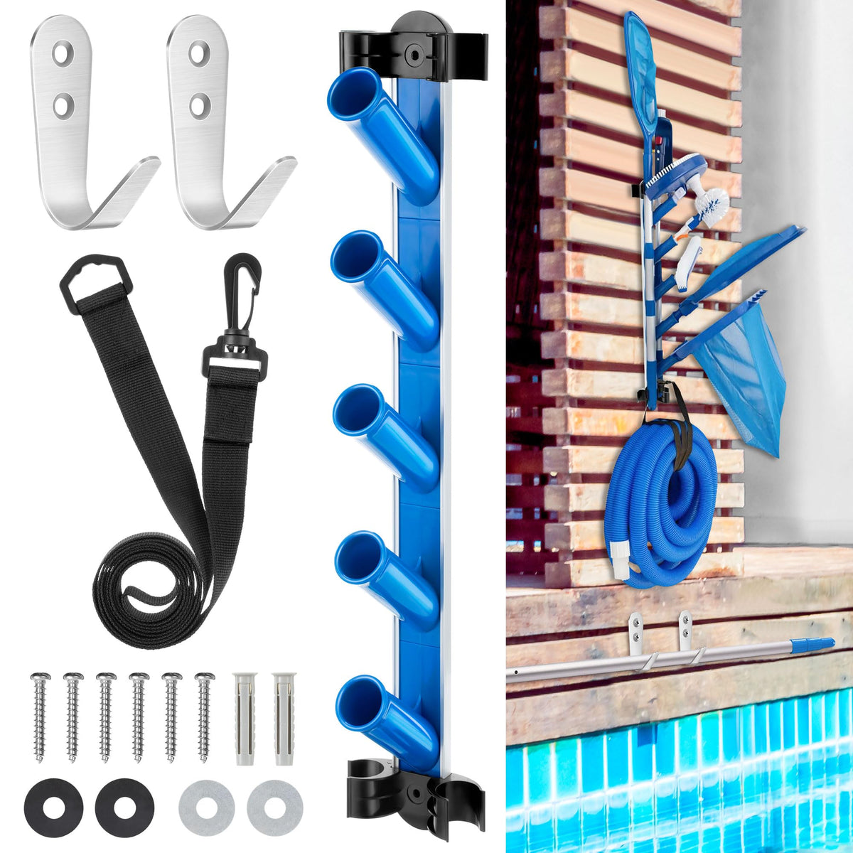 Swimming Pool Accessories Holder, Pool Cleaning Accessory - Image 1
