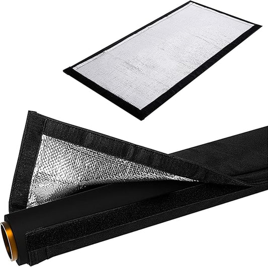 3 Layers Outdoor Pipe Cotton Insulating Tube, 24 x 12 Inch 600D Water Pipe Insulation Wrap, Universal Winter Pipes Insulation Sleeve for Freeze Protection