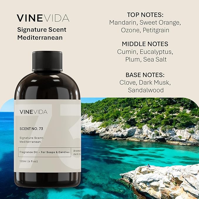 VINEVIDA [4oz] Scent No.73 Fragrance Oil for Candle & Soap Making - Made in USA Natural Candle Scents