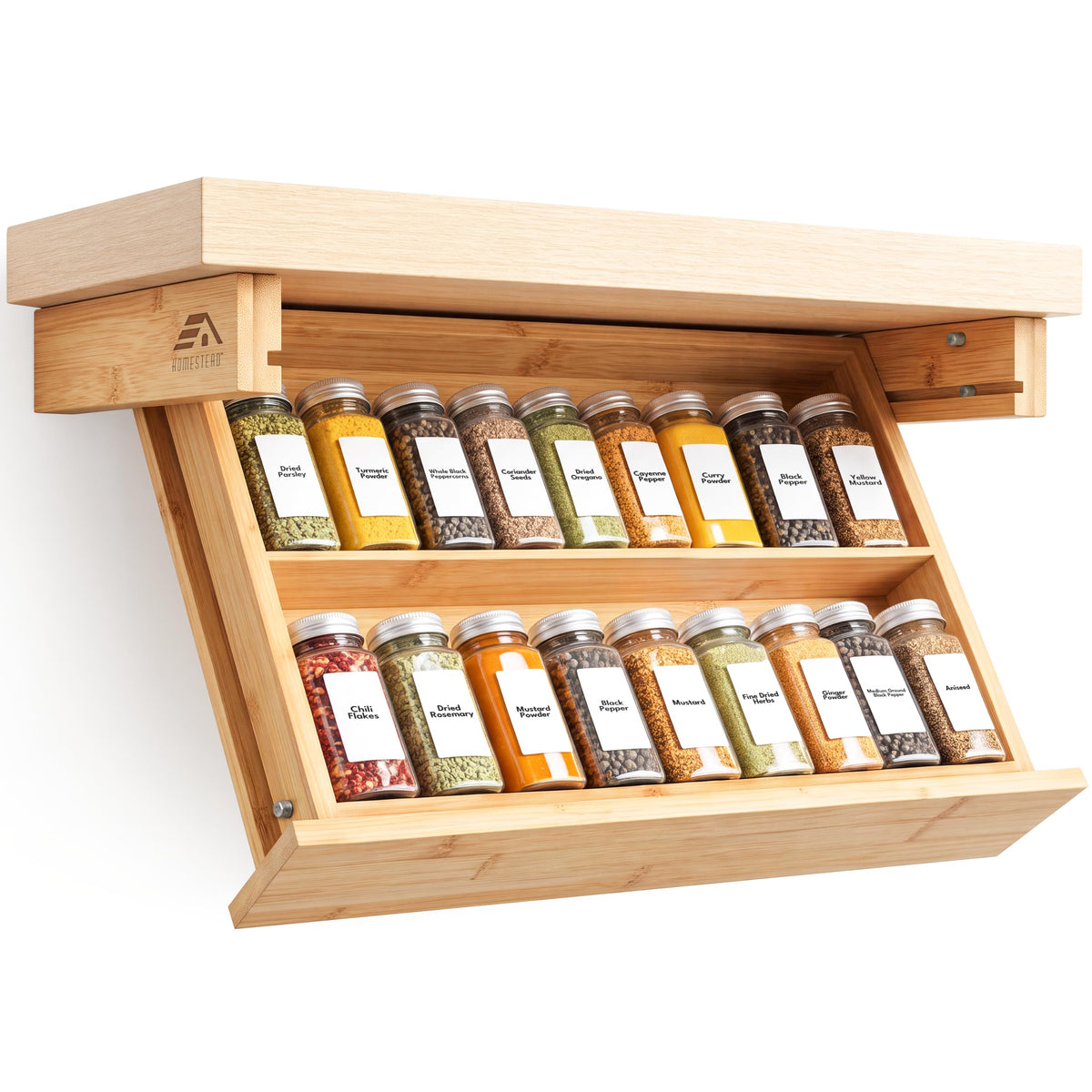 HOMESTEAD Under Cabinet Spice Rack Organizer, Pull D - Image 1