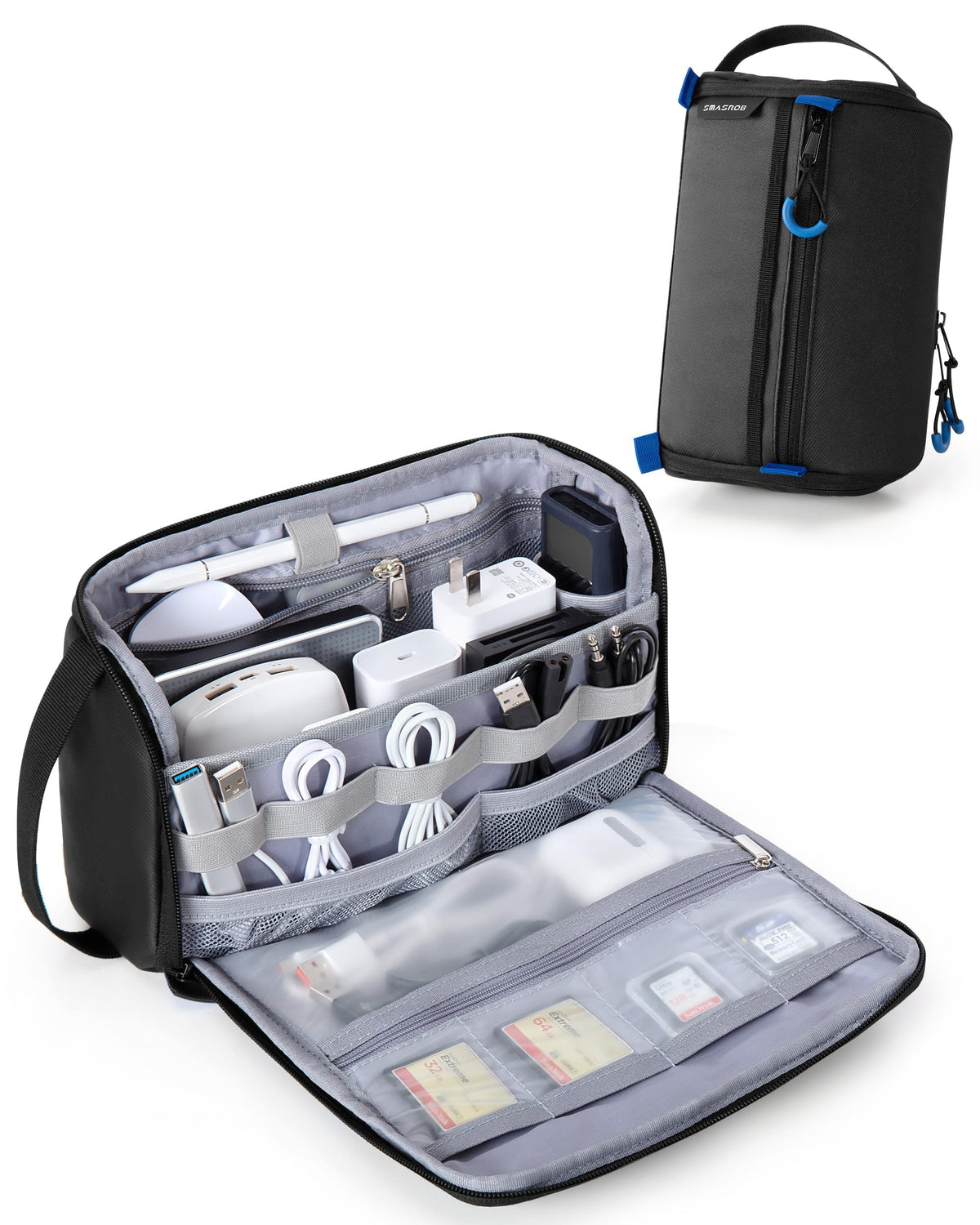 Smasrob Electronics Organizer Travel Case, Tech Bag Charger Pouch - Image 1