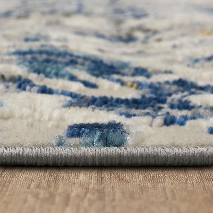 Mohawk Home Invati Traditional Floral Ornamental Royal Blue 2' 11" x 5' Area Rug Perfect for Living Room, Dining Room, Office