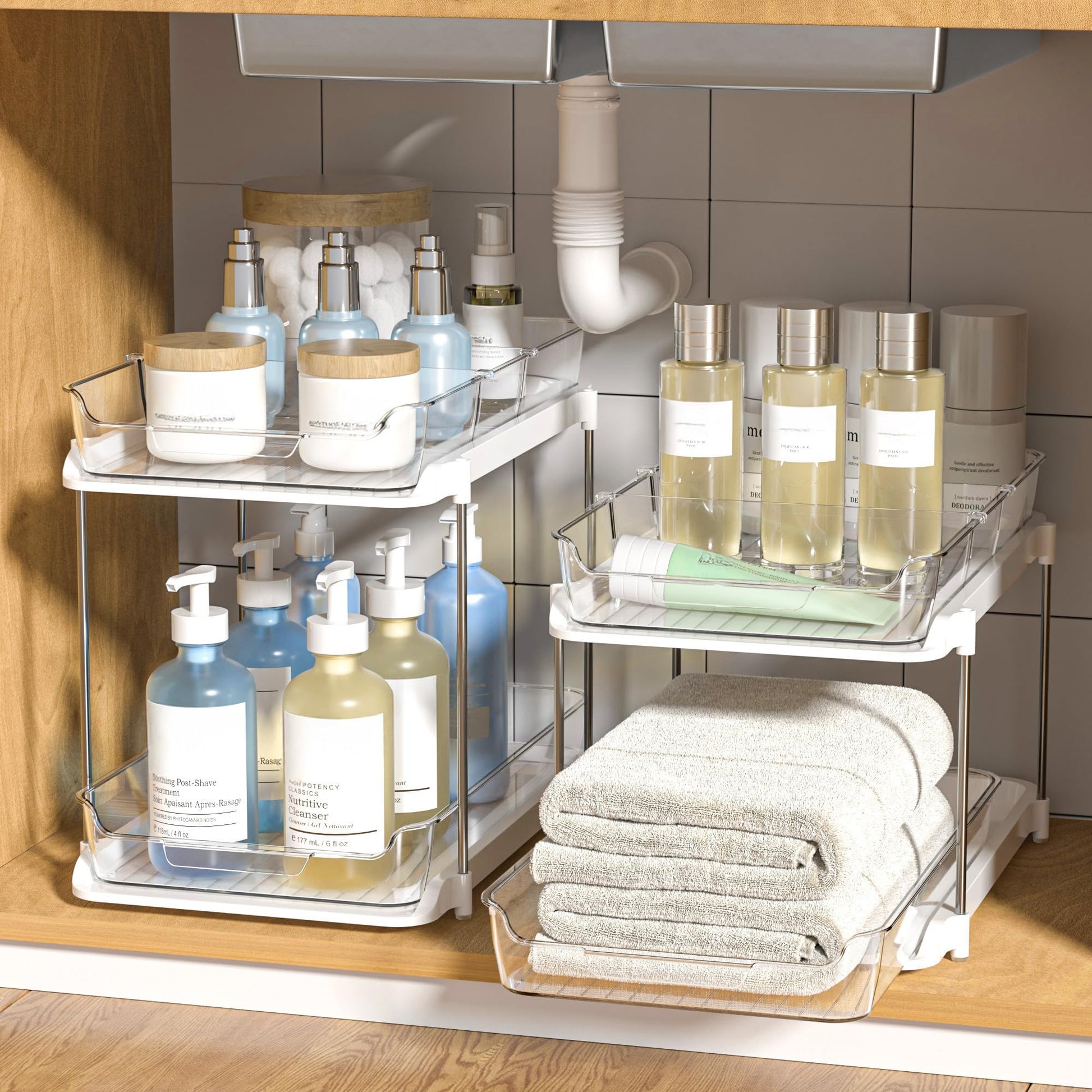 Delamu 2-Tier Multi-Purpose Bathroom Under Sink Orga | Home Organizati - Image 1