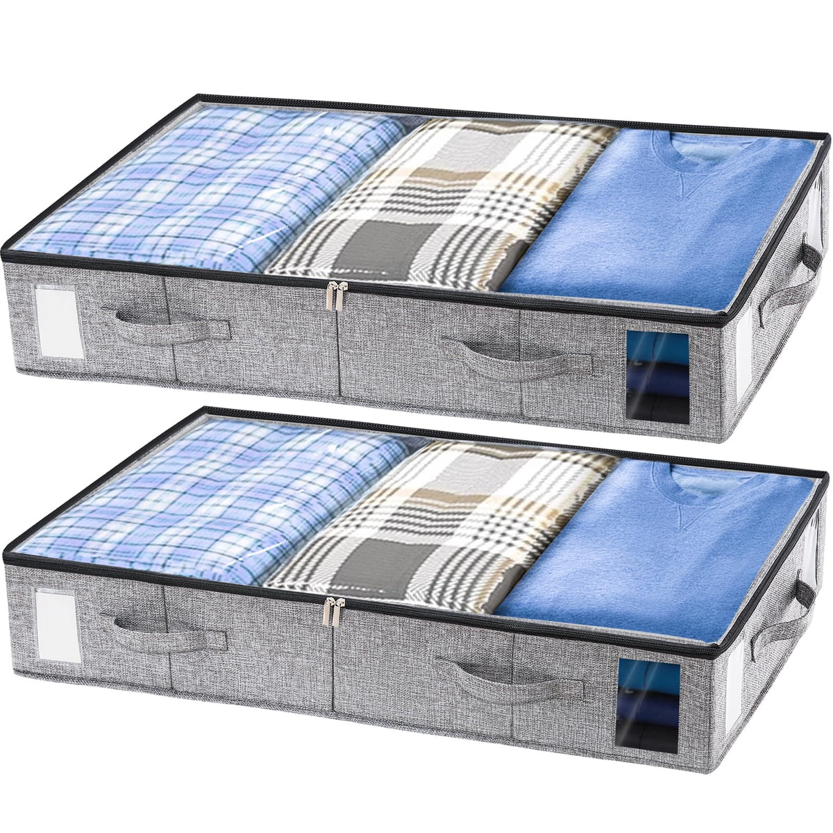 combocube 2 Pack Under Bed Storage Containers, Stackable Closet - Image 1