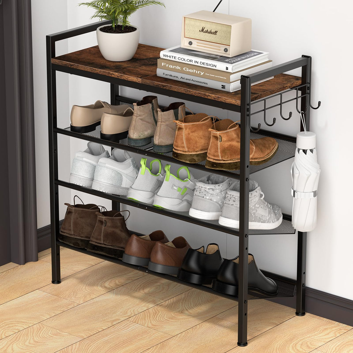 Refrze Shoe Rack for Front Door Entrance, 4 Tier Hei | All Products - Image 1