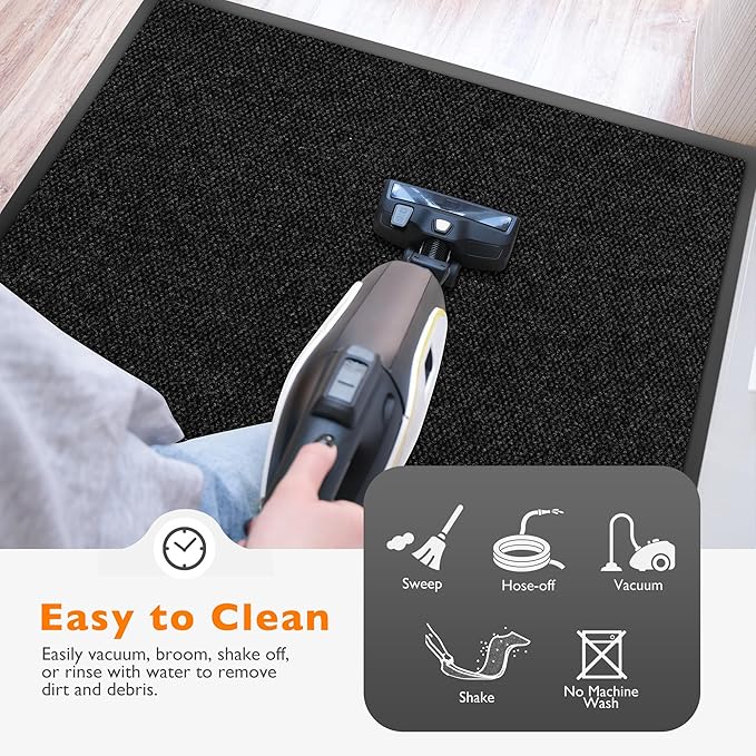 Custom Size Extra Large Front Door Mat, 3FT x 57FT Indoor Outdoor Entrance Commercial Floor Mat, Heavy Duty Dirt Trapper Doormat for Entryway Welcome Mat, Low Profile, Non-Slip, Waterproof