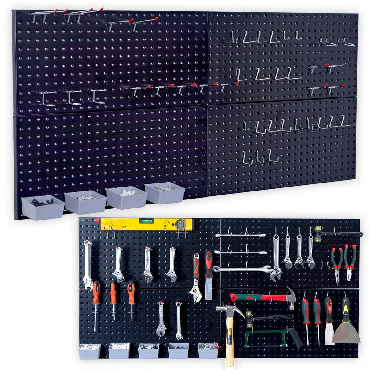 Wallmaster Garage Pegboard Storage Organizer - 48pcs - Image 1