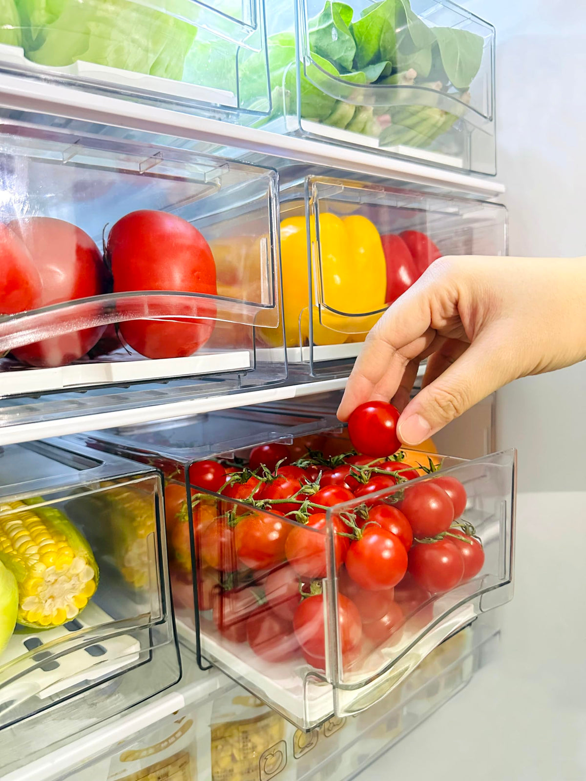 Refrigerator Organizers and Storage Drawer, Stackable Fruit - Image 1