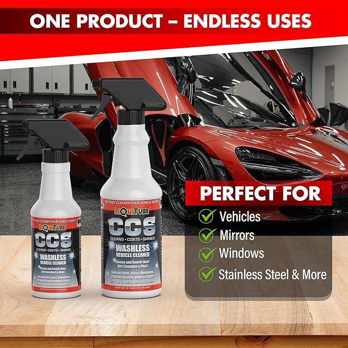 CCS Multi Surface Cleaner - Bug Remover for Motorcycles, Cars, Trucks, RVs, Boats - Polymer Chain Clear Coat Ceramic Alternative - Top Coat Shine and Protection Technology (32 oz)