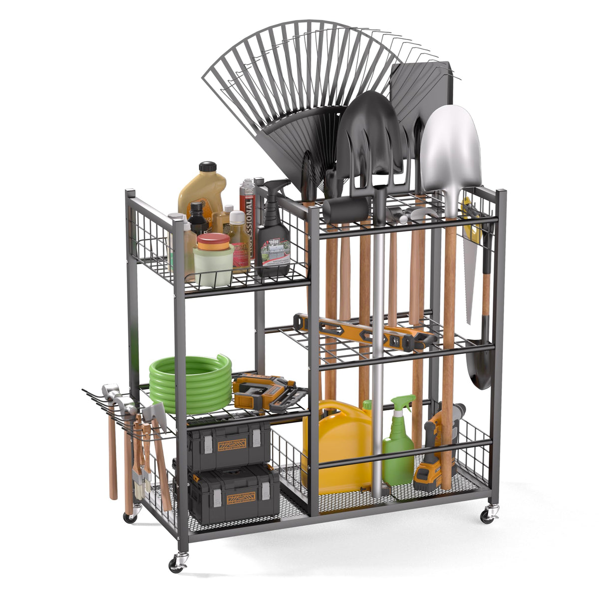 Garden Tool Organizer, Garage Tool Storage Organization - Image 1