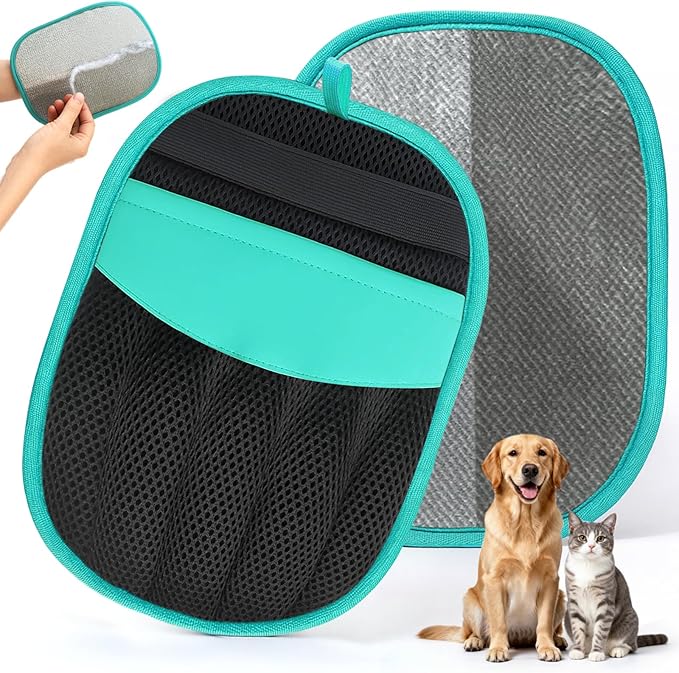 Pet Hair Remover for Dogs Cats: Reusable Five-Finger Static Pet Hair Removal Tool – Upgraded Lint Remover for Couch Furniture Bedding Car & Clothes – Supplies for Pet Owners at Home or Travel (1 PC)