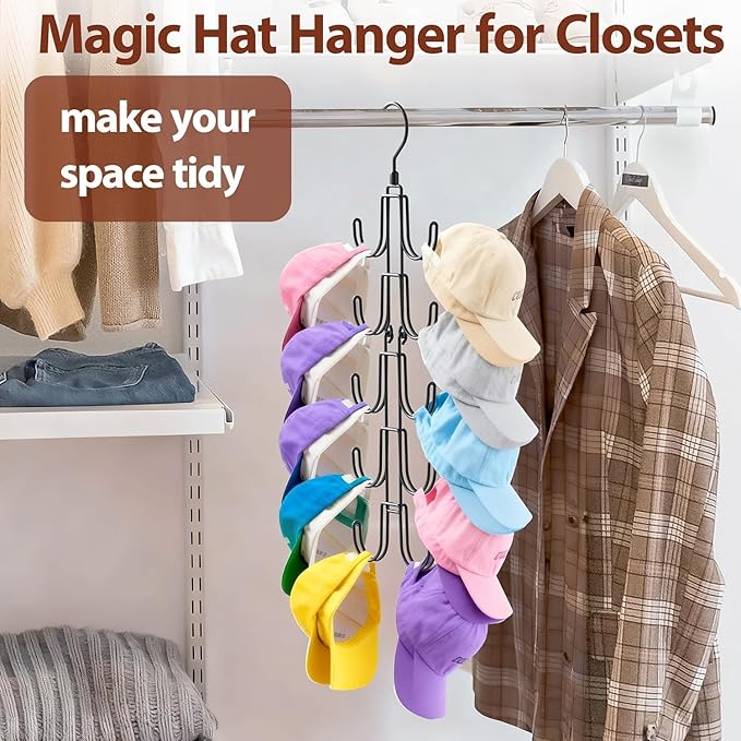 Purse Organizer for Closet, Hanging Bag Holder with 10 Big Hooks, Metal Handbag Storage Hook Backpack Rack Space Saving Hanger for Handbag, Belt, Scarve, Tie