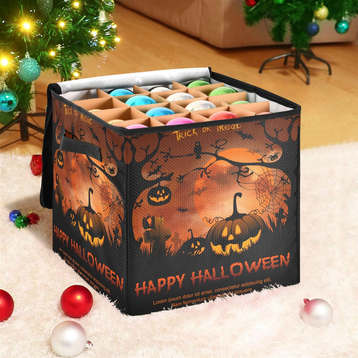 YETTASBIN Halloween Pumpkin Large Christmas Ornament - Image 1