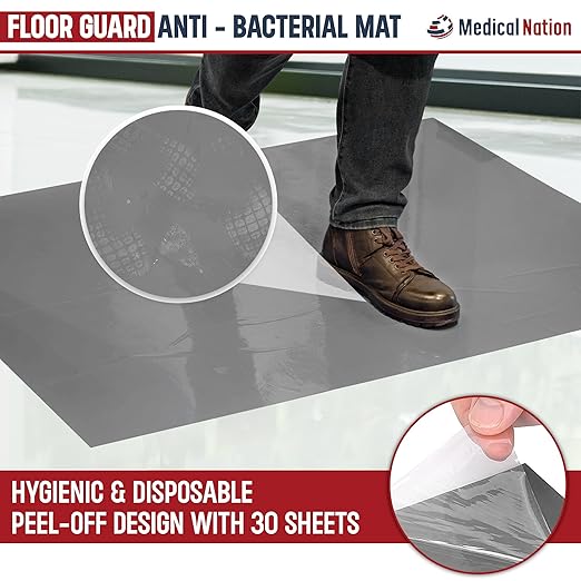 Sticky Mat - 24" x 36" - 120 Grey Sheets (Pack of 4 Mats - 30 Sheets per Mat) for Clean Rooms, Construction, Medical Facilities, Laboratories, Hospitals and Pets - Tacky Adhesive Mats