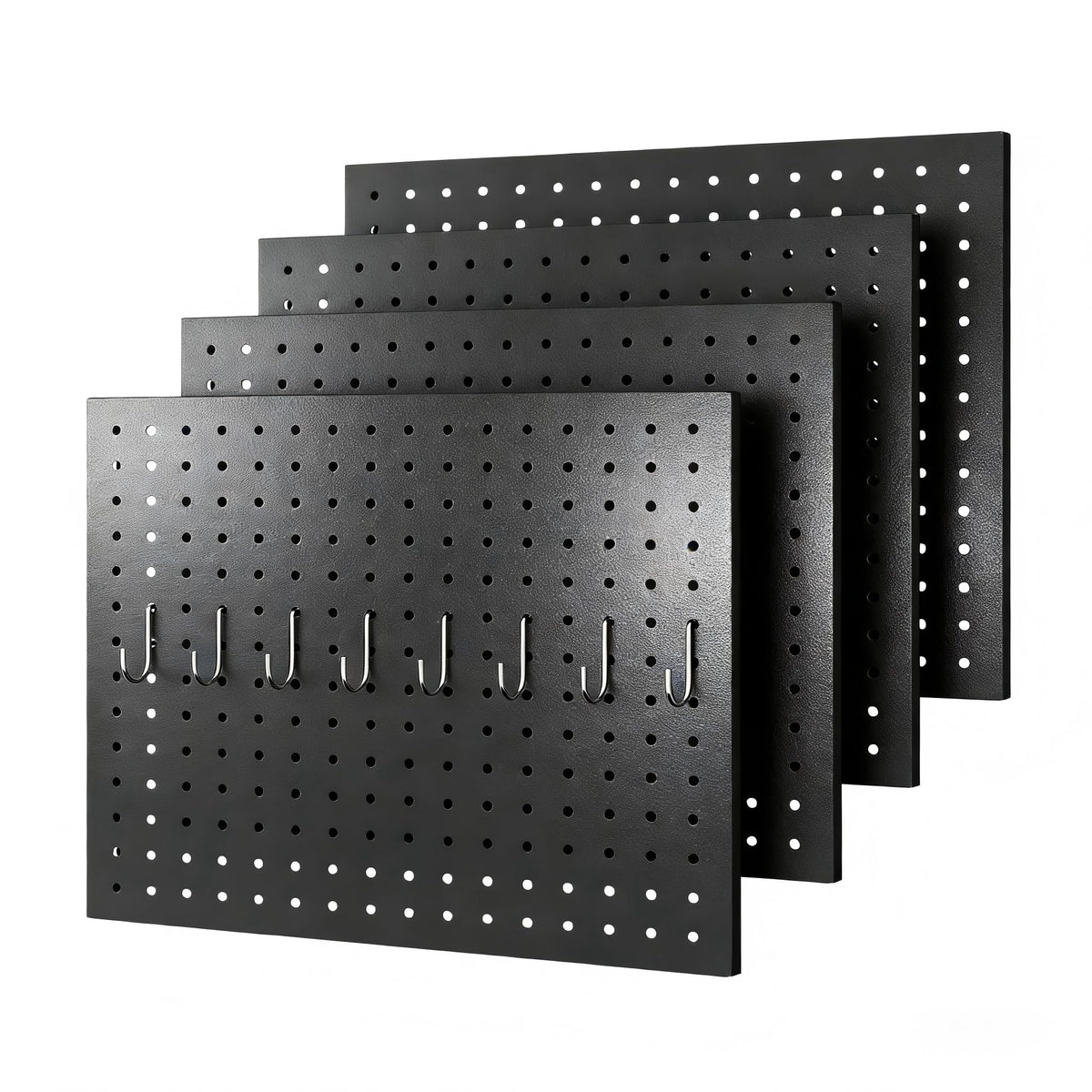 4-Pack Heavy-Duty Metal Pegboard Organizer Kit - 16"x12" - Image 1