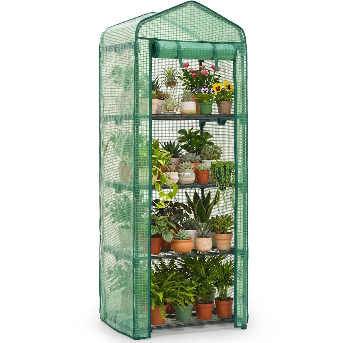 Mini Greenhouse Indoor Outdoor 4 Tier Portable Greenhouse - Image 1
