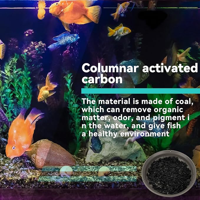 Sukh 310g Activated Carbon Pellets - Activated Charcoal Bulk Activated Carbon Aquarium Charcoal Pellets Activated Charcoal Filter Carbon Aquarium Filter for Waterbox Aquariums Pond Fish Tank