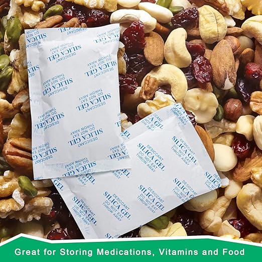O2frepak 500 Gram(1Pack) Food Grade Moisture Absorber Silica Gel Desiccant Packets for Storage,Desiccant Silica Gel Packs Food Safe for Moisture
