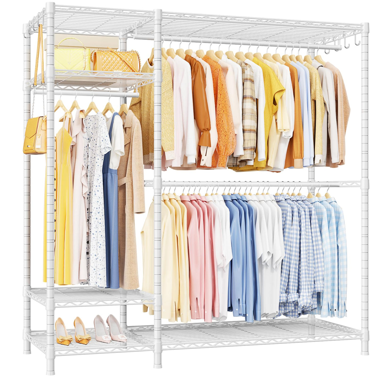 F7 Clothes Rack Heavy Duty, Clothing Racks for Hanging Clothes - Image 1