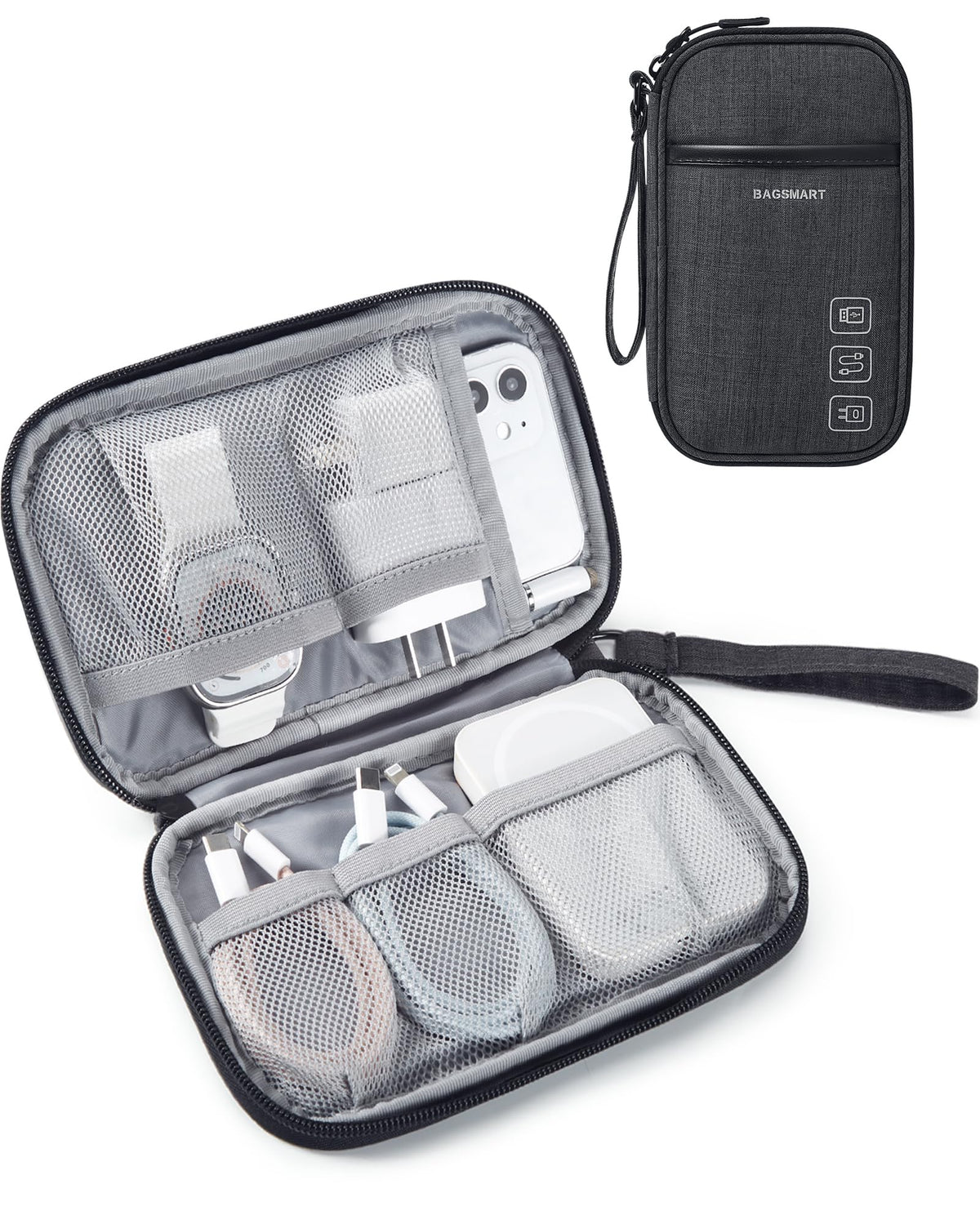 BAGSMART Electronics Travel Organizer for Cords Chargers Phones - Image 1