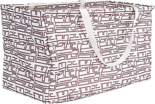 Household Essentials Tan Geometric Krush Container All-Purpose Utility Tote