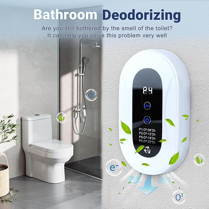Home Air Purifier for 99% Strong Odor Cat Box Deodorizer for Pets Poof Plug in Ionizers Air Freshener for Bedroom Kitchen Toilet Pets Shoe Cabinet Litter Box Deodorizer (1)