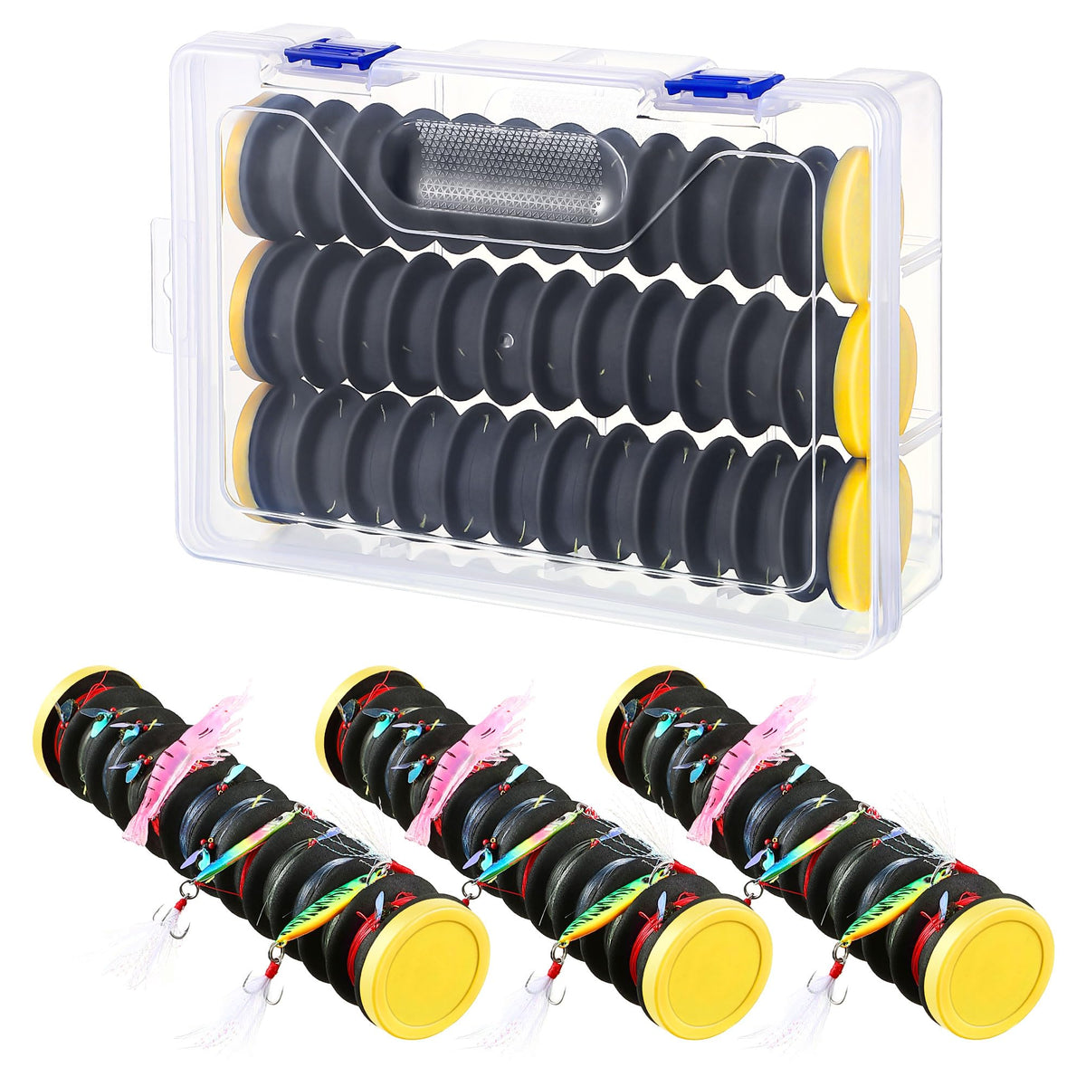 Dreyoo 3 Pcs Fishing Line Storage Organizer, Leader Holder - Image 1