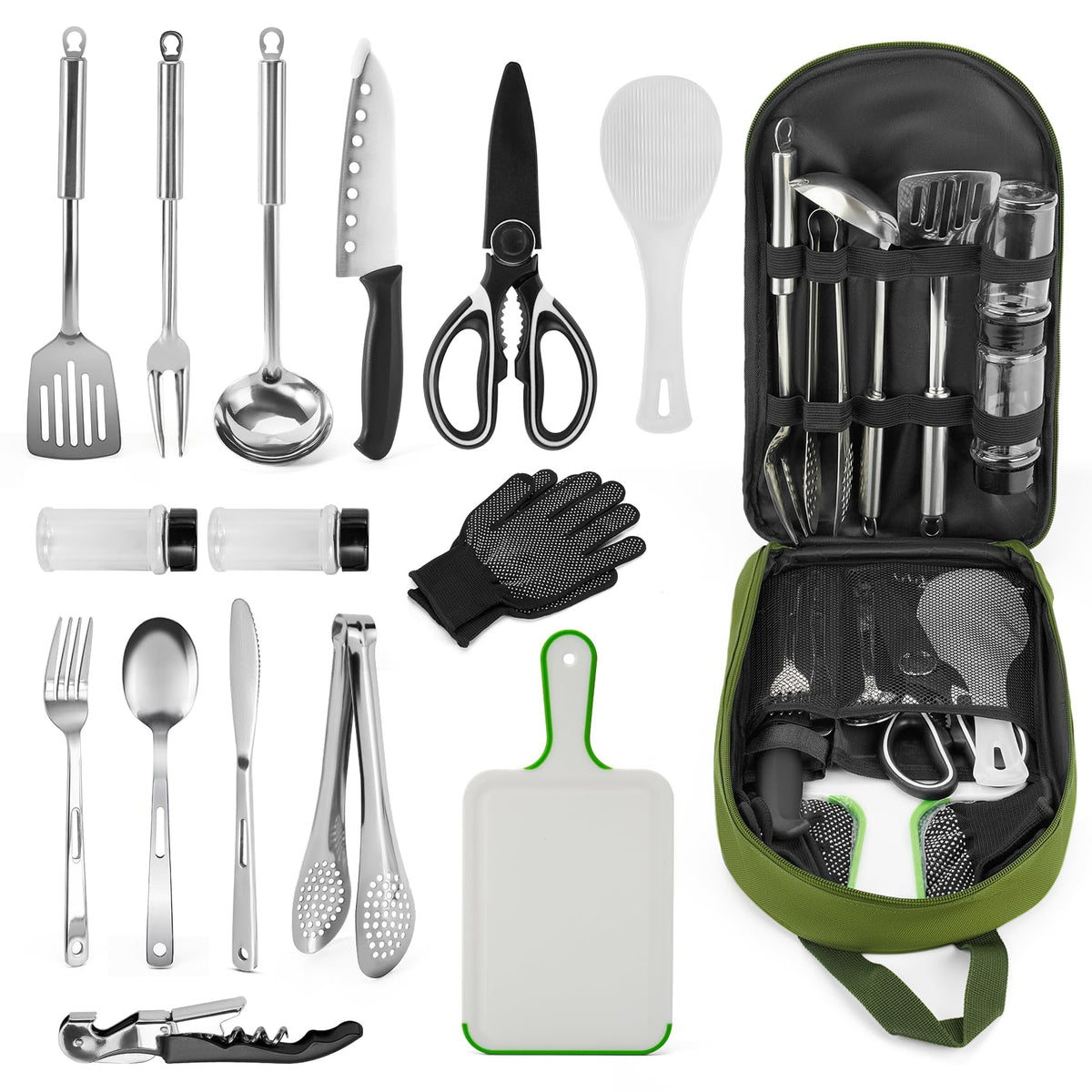 Portable 16 PCs Camping Utensil Set, CT606 - Image 1