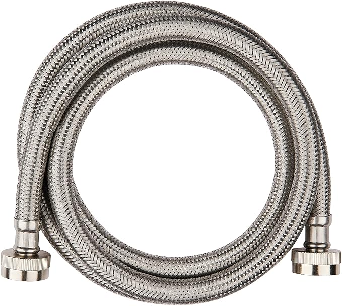 EFIELD Steam Dryer Installation Kit, Stainless Steel Hoses, 6 ft Length Hose with 3/4" FHT 90 Degree Elbow,1 ft Inlet and Y Connector for Hose Splitter,(HOSE008)