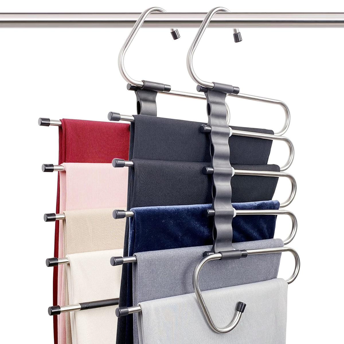 Magic Pants Hangers Space Saving - 2 Pack for Closet - Image 1