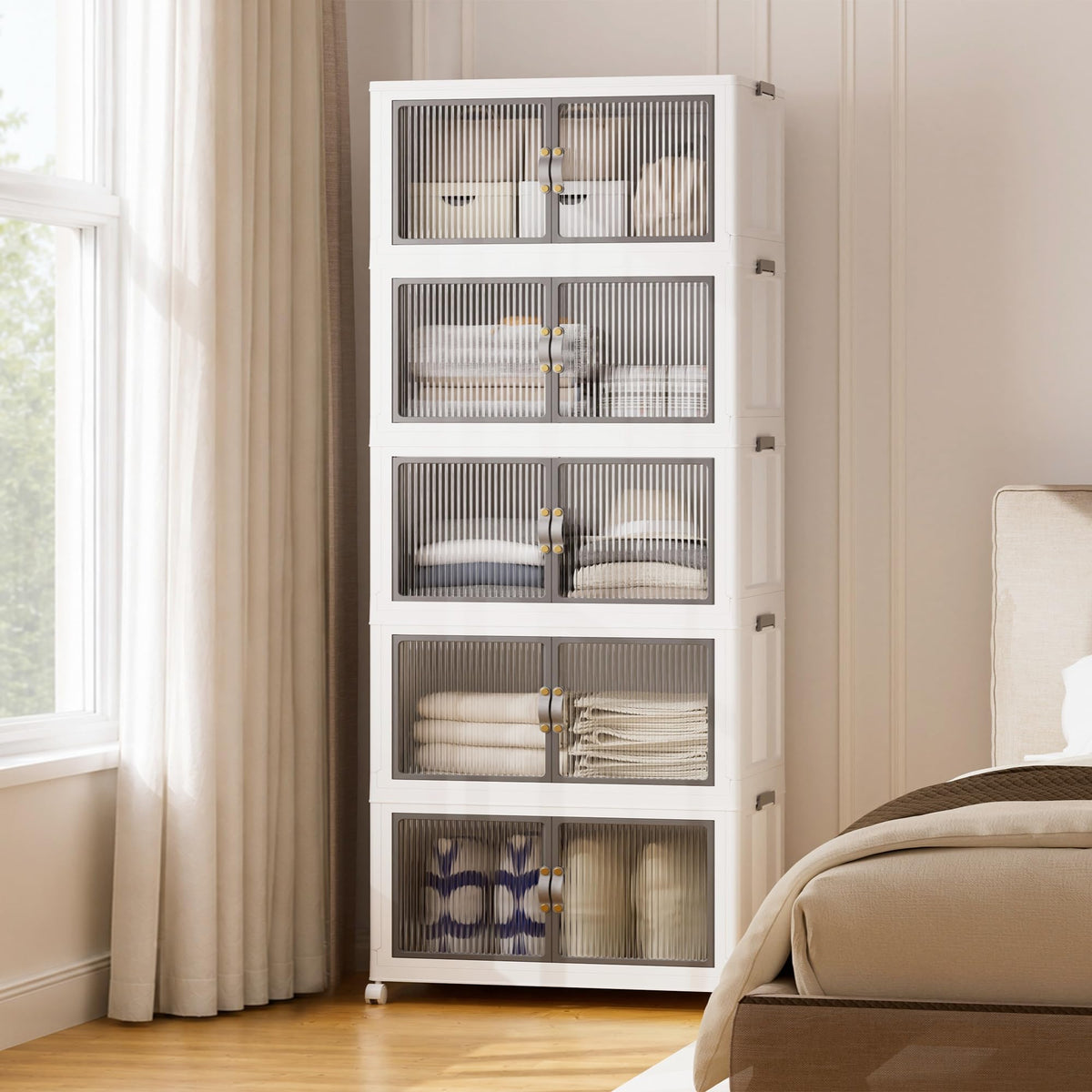 SAILUN 580Qt Stackable Storage Bins,Storage Cabinet Drawer - Image 1