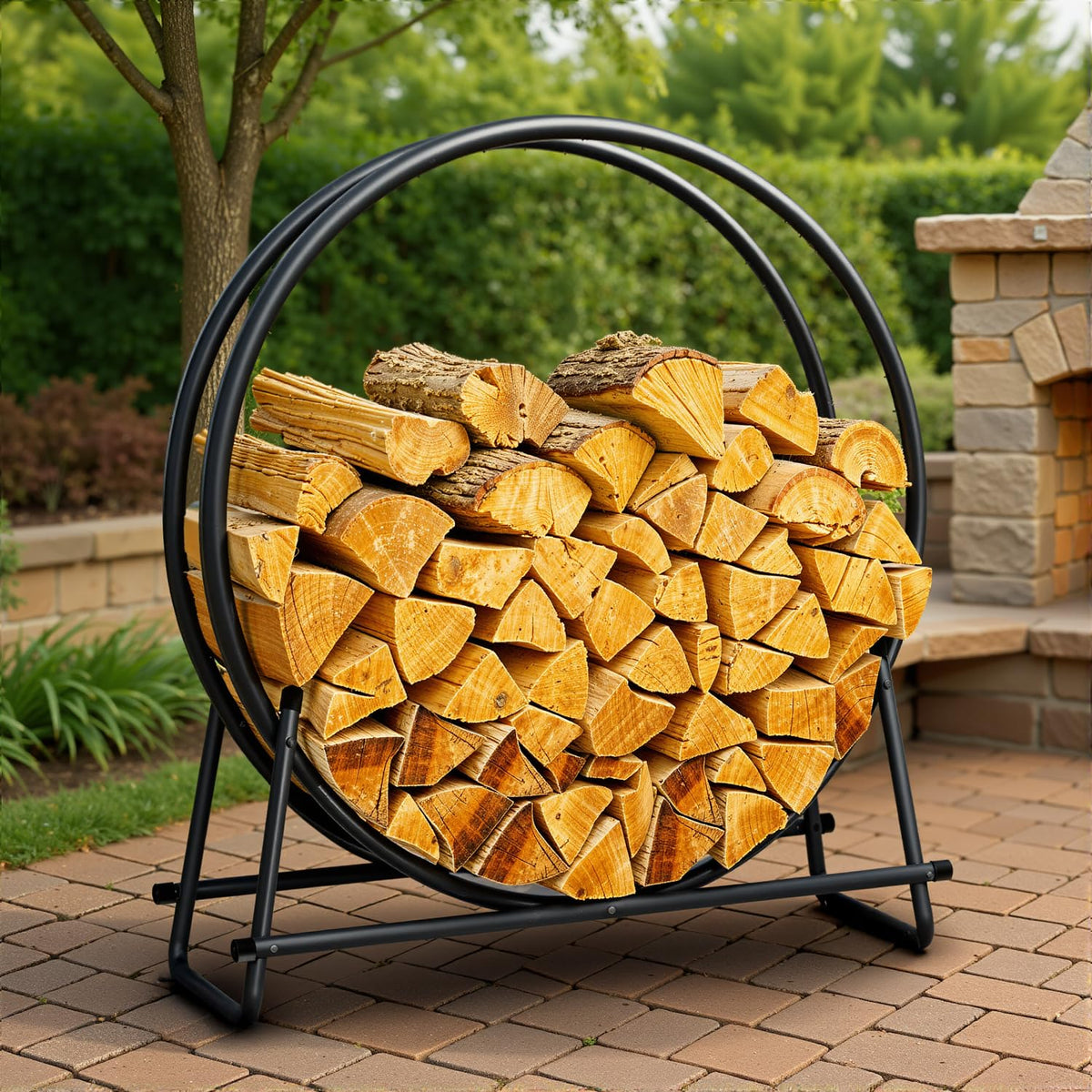 41in Firewood Rack, 400lbs Load Capacity - Image 1