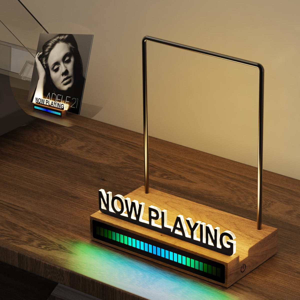 Now Playing Vinyl Record Stand, Light Up Vinyl Record Display - Image 1