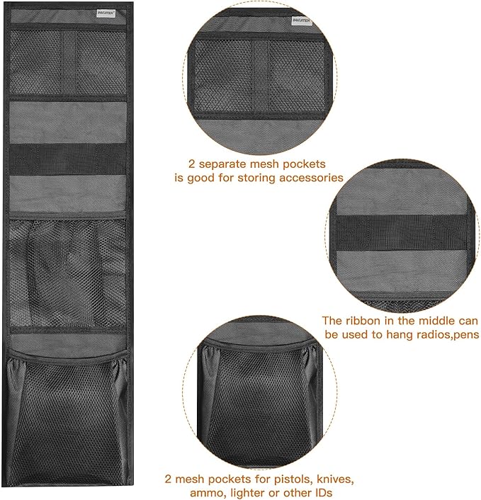 Gun Safe Door Organizer, Storage Accessories for Cabinet, Closet - Easy to Install