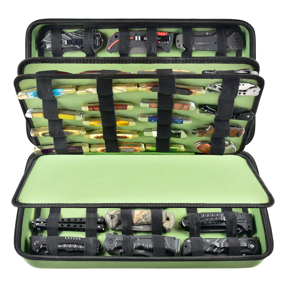 GWCASE 66+ Pocket Knife Organizer Case for Folding Knives - Image 1